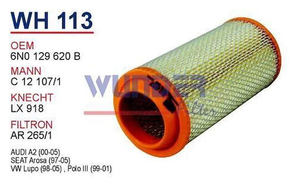 Wunder WH113 Hava Filtresi Golf V Polo III HB Lupo Cordoba 1.4 FSI 1.2 TDI 1.4 TDI C12107 1 LX918 MRMOEM-1082088