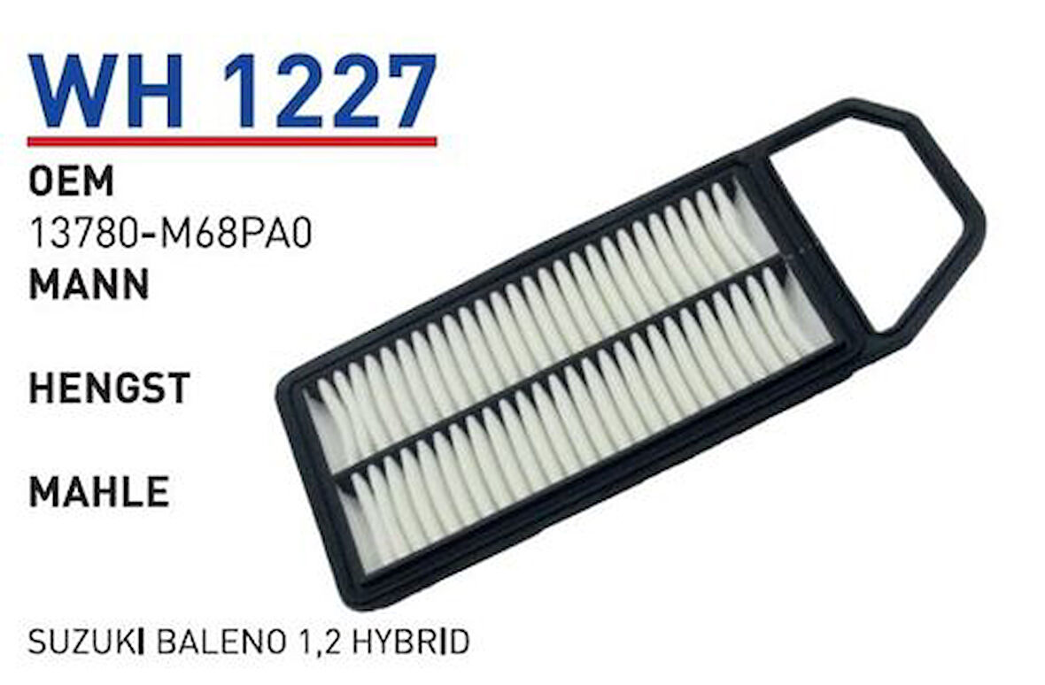 Wunder WH1227 Hava Filtresi Suzuki Baleno 1.2 Hybrid 13780-M68Pa0 LX4481 MRMOEM-1082122