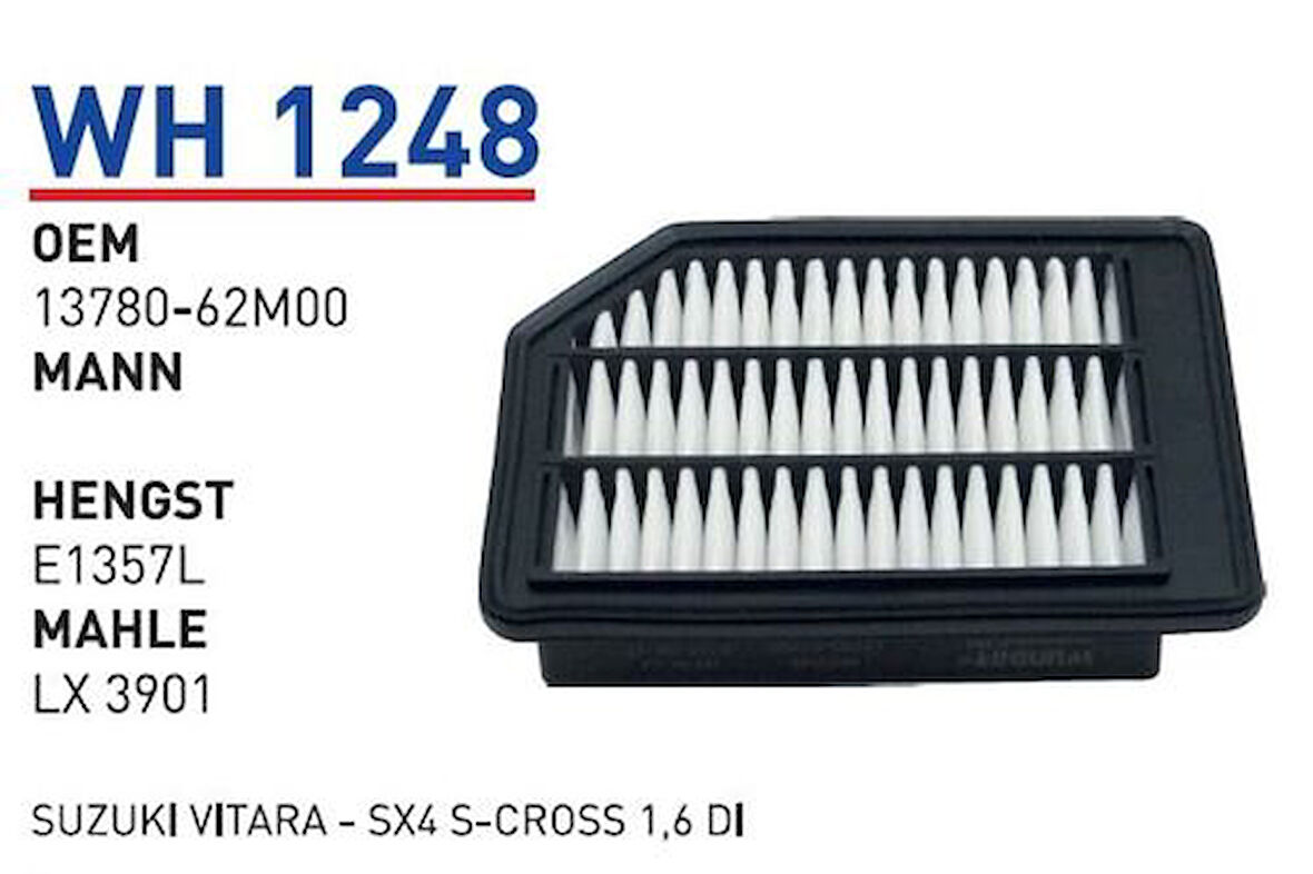 Wunder WH1248 Hava Filtresi Suzuki Vitara-SX4 S-Cross 1.6 DDIS MRMOEM-1082273
