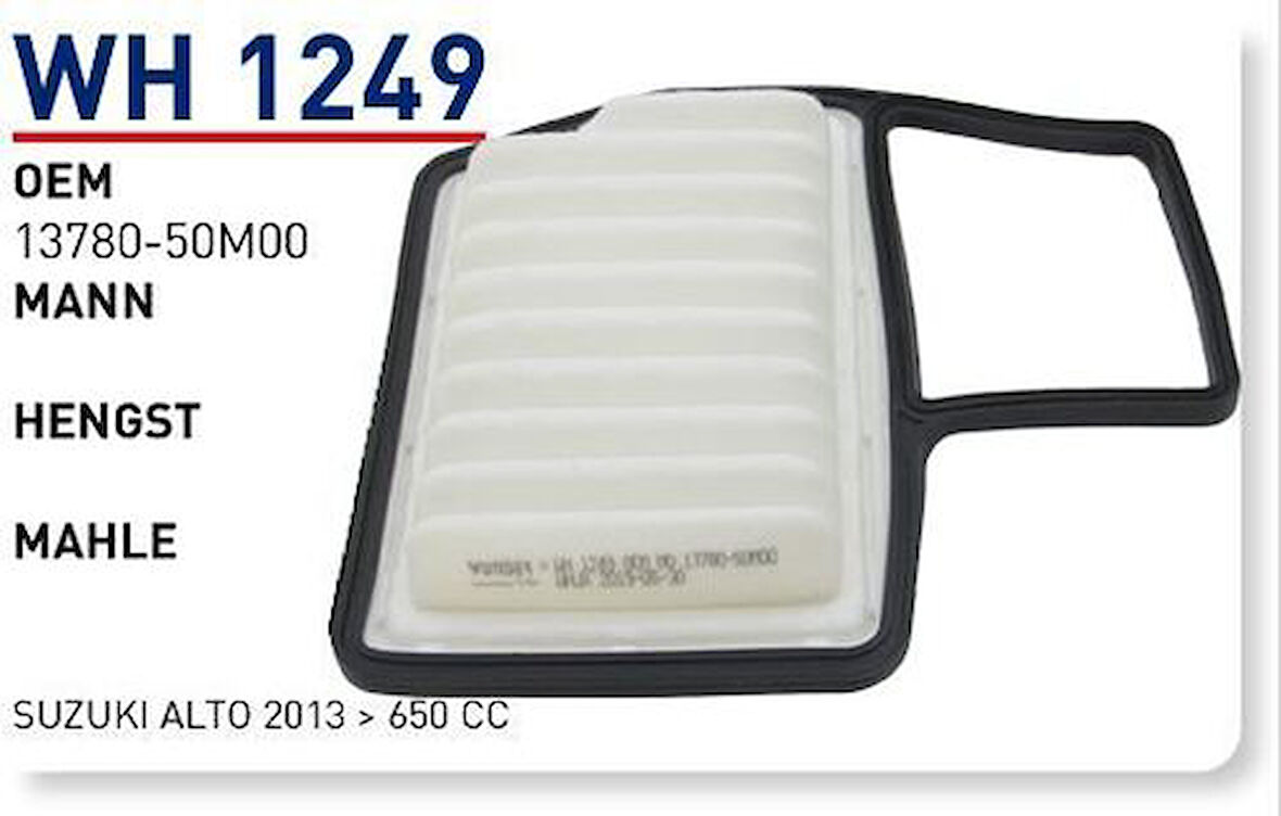 Wunder WH1249 Hava Filtresi Suzuki Alto 2013-650 CC 13780-50M00 Fn5429 MRMOEM-1082275