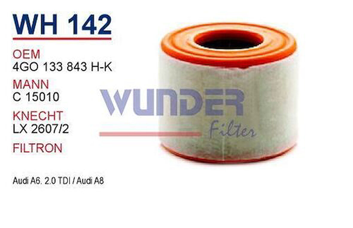 Wunder WH142 Hava Filtresi A6 2.0 TDI 2.0 TFSI C15010 Fn4717 MRMOEM-1082345