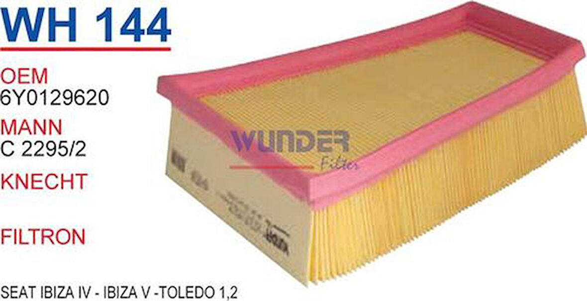 Wunder WH144 Hava Filtresi Seat Ibiza IV-Ibiza V-Toledo 1.2 MRMOEM-1082349