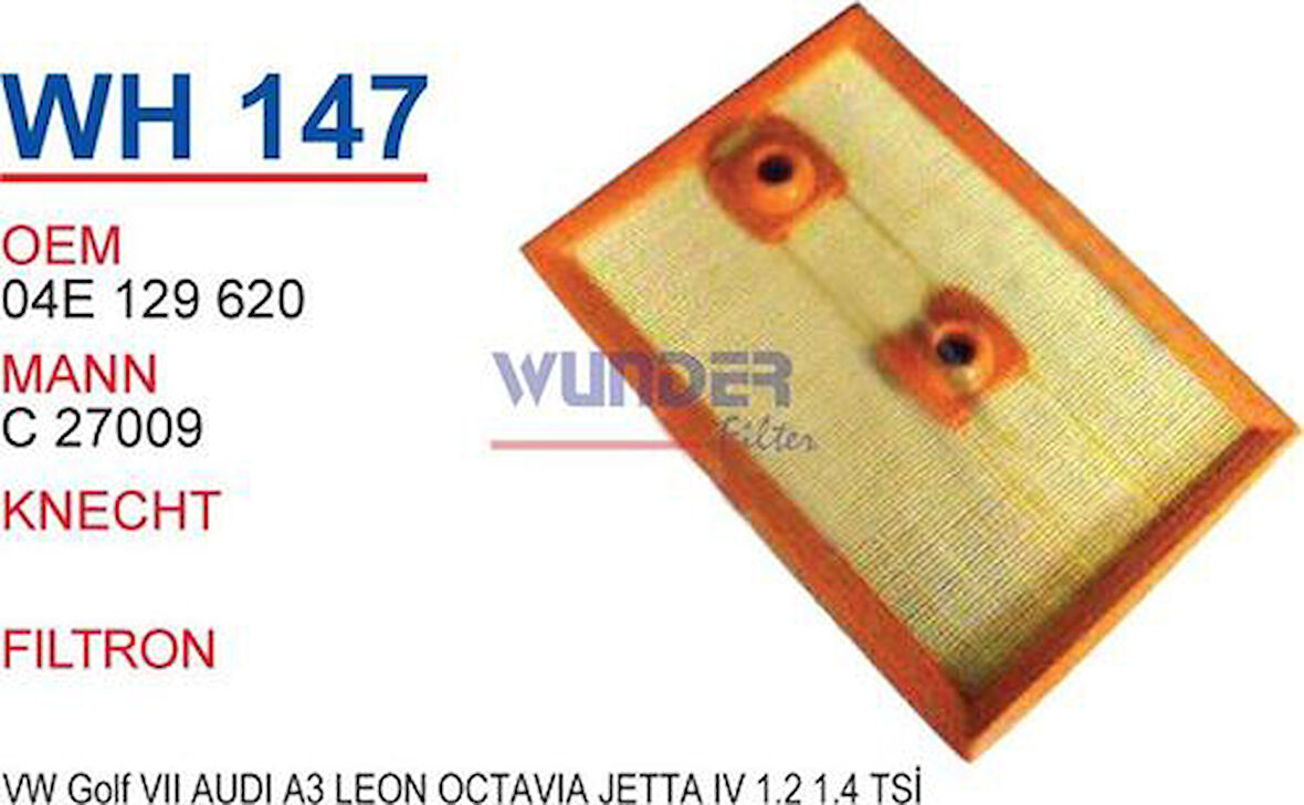 Wunder WH147 Hava Filtresi Golf VI VII A3 12-Ibiza Leon 12 Fn4724 MRMOEM-1082367
