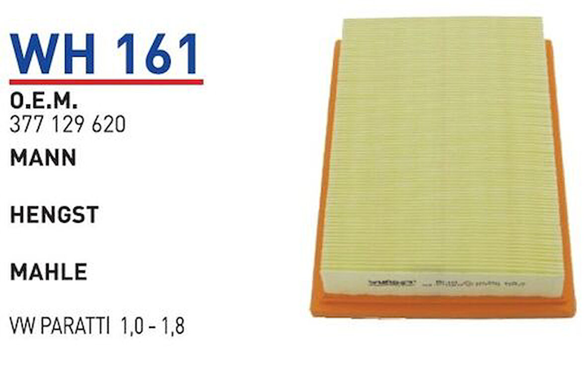 Wunder WH161 Hava Filtresi Volkswagen ParaTTı 1.0-1.8 Fn4763 MRMOEM-1082420
