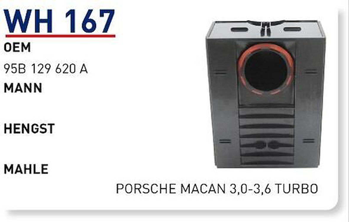 Wunder WH167 Hava Filtresi Porsche Macan 3.0-3.6 Turbo Fn4765 MRMOEM-1082438
