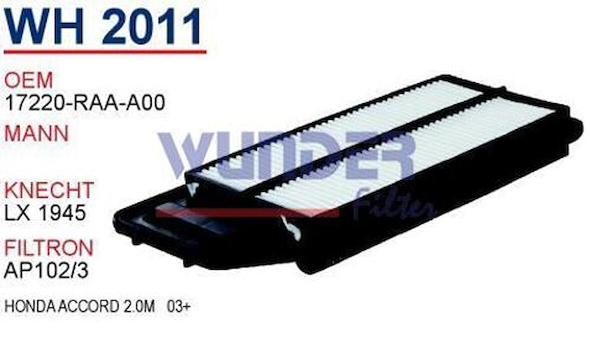Wunder WH2011 Hava Filtresi Accord 03-08 2.0 16V MRMOEM-1082479