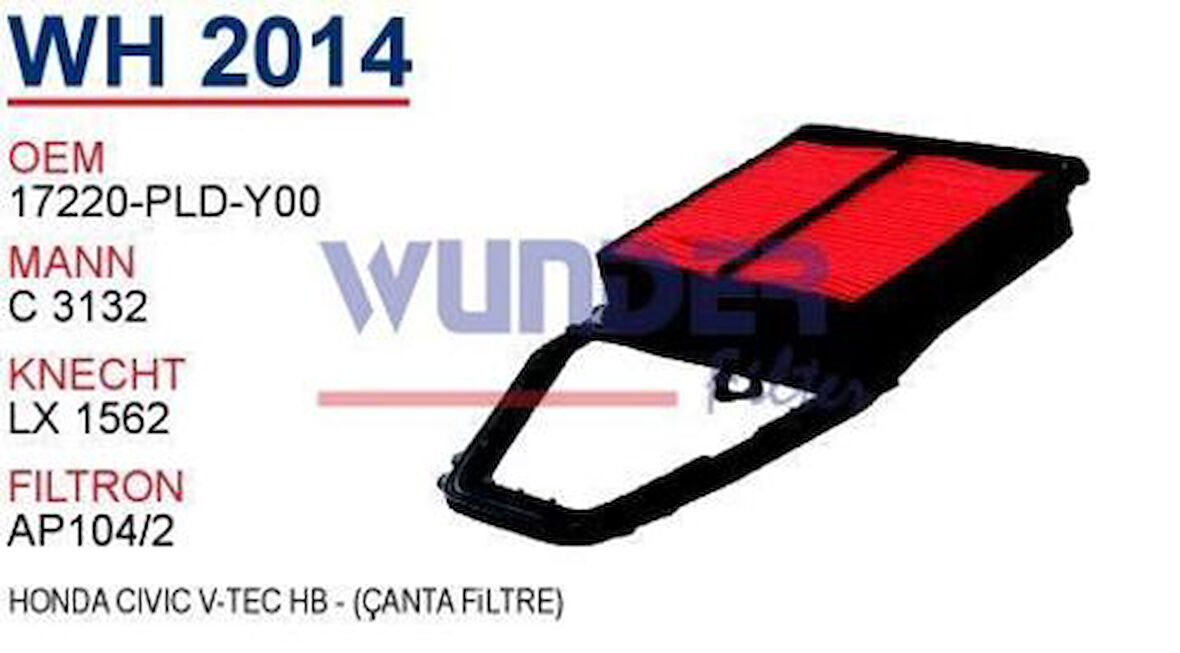 Wunder WH2014 Hava Filtresi Civic HB C3132 Fn3509 MRMOEM-1082496