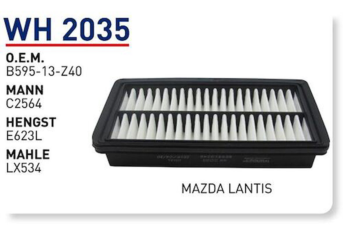 Wunder WH2035 Hava Filtresi Mazda 323 Familia 95-Mazda 323 MRMOEM-1082523