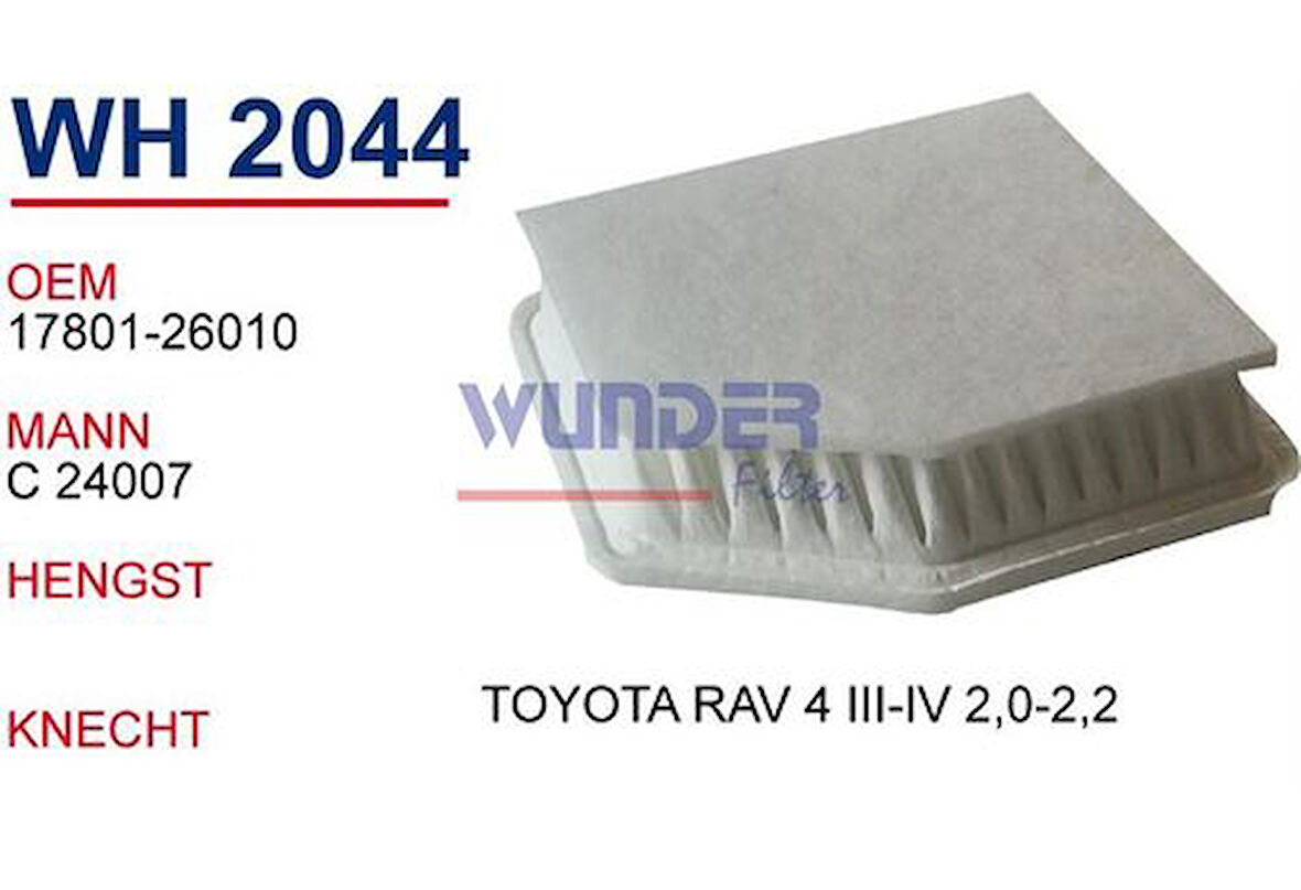 Wunder WH2044 Hava Filtresi Toyota RAV4 III-IV 2.0-2.2 MRMOEM-1082556