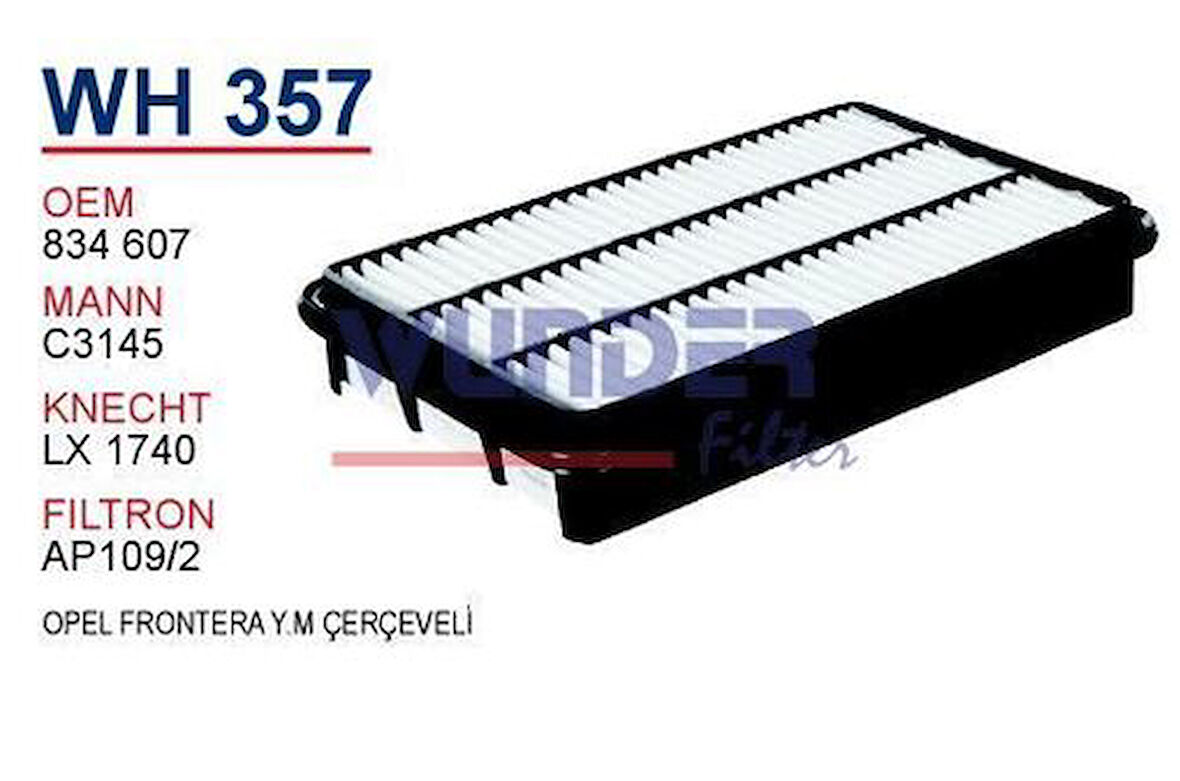 Wunder WH357 Hava Filtresi Frontera Trooper 2.2 TDI (Man-C3145) Fn20108 MRMOEM-1083002