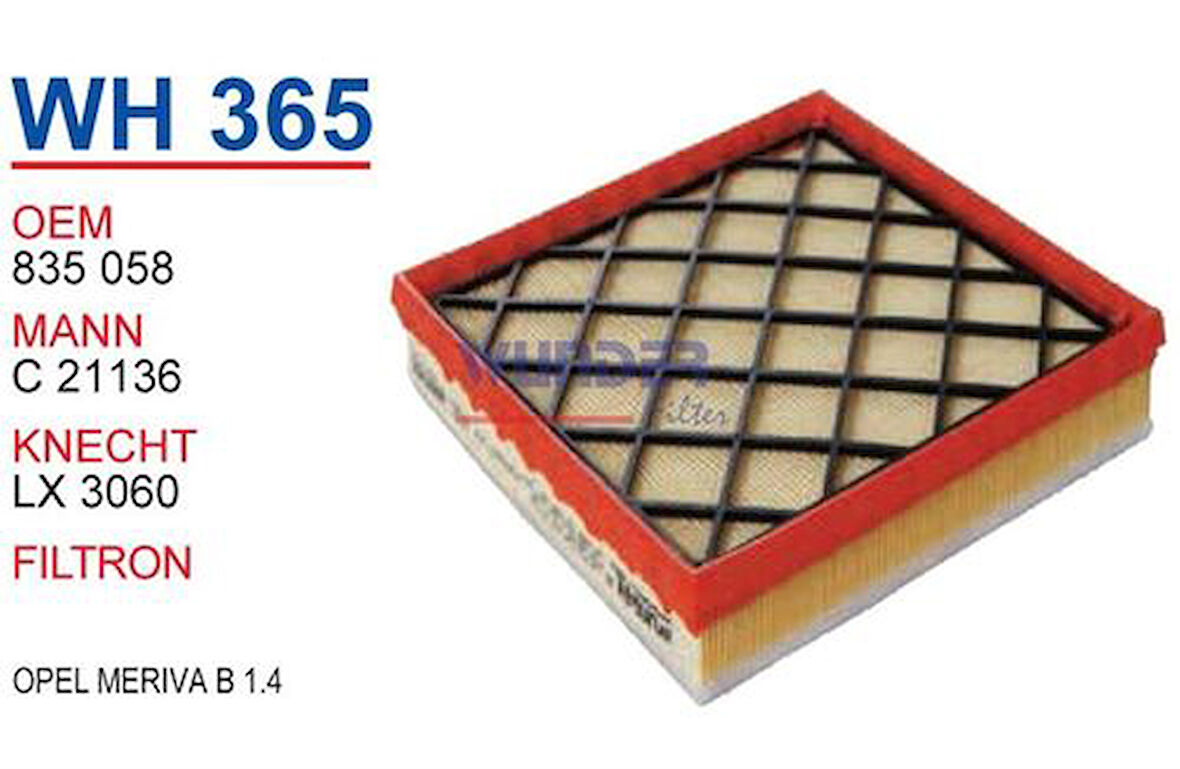 Wunder WH365 Hava Filtresi Opel Meriva B 1.4 C21136 MRMOEM-1083047