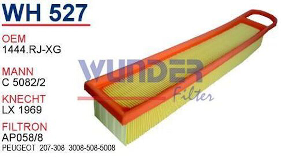 Wunder WH527 Hava Filtresi Peugeot 207 06-308 07-3008.5008 09- MRMOEM-1083194