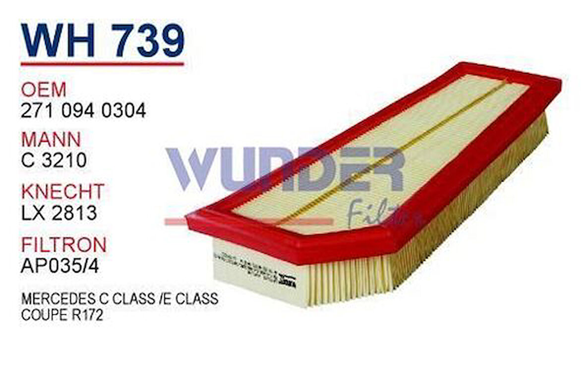 Wunder WH739 Hava Filtresi Mercedes C-Serisi E-Serisi coupe-Cabriolet-SLK (R172) MRMOEM-1083747