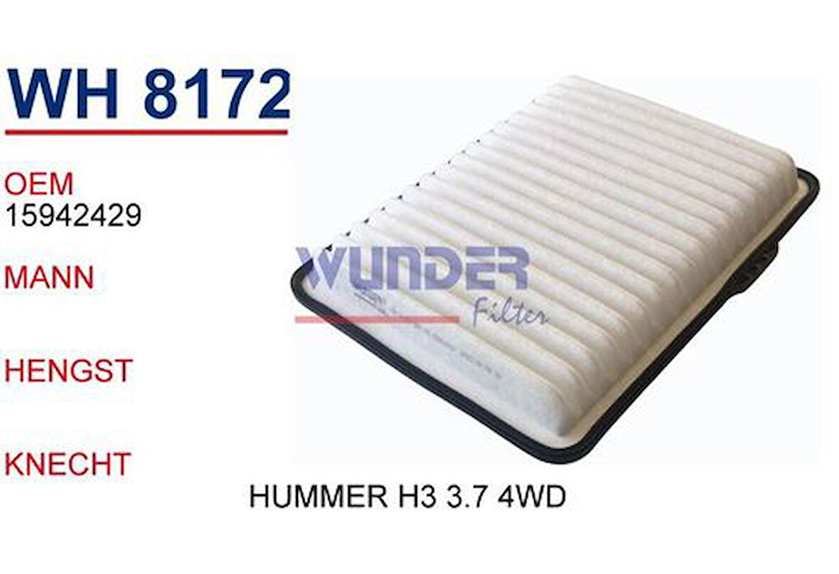 Wunder WH8172 Hava Filtresi Hummer H3 3.7 4WD Fn6123 MRMOEM-1083879