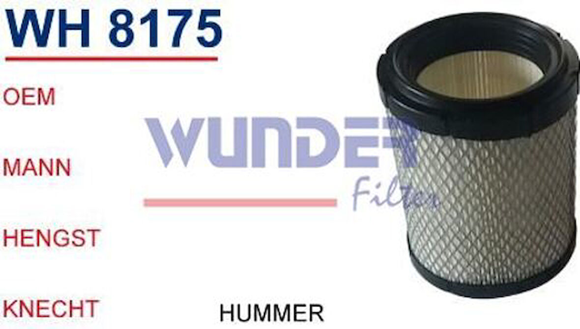 Wunder WH8175 Hava Filtresi C-HRsyler Sebring 2.7 L 2001-2006 MRMOEM-1083891