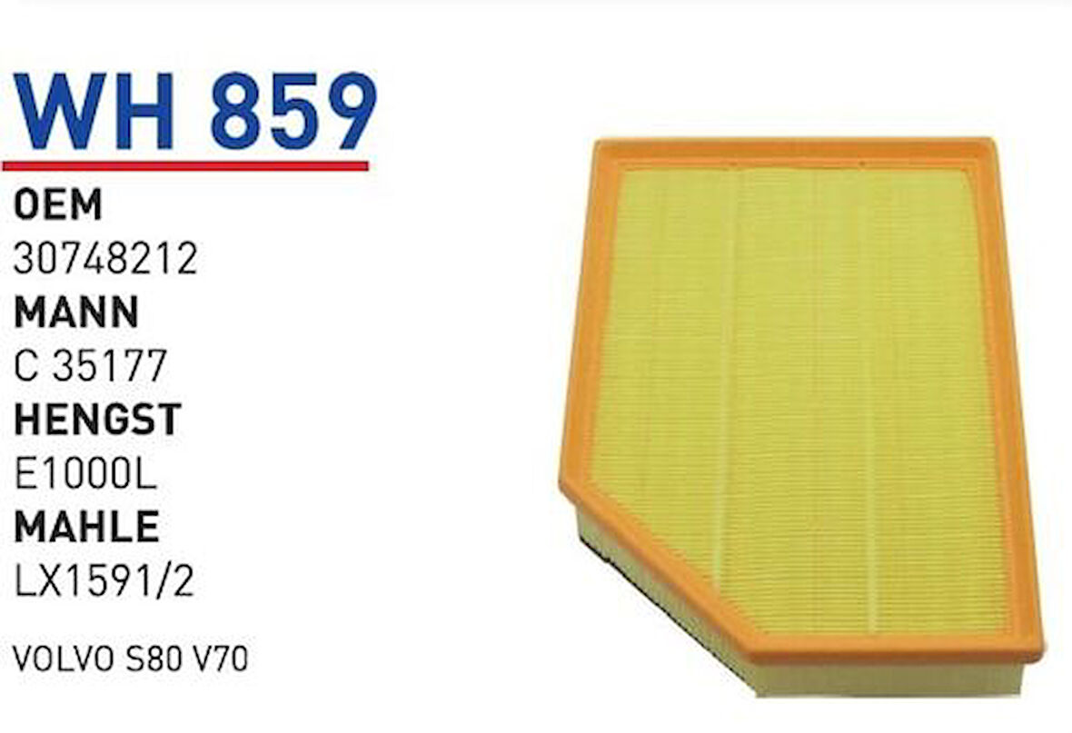 Wunder WH859 Hava Filtresi Volvo S80-V70 06- MRMOEM-1084083