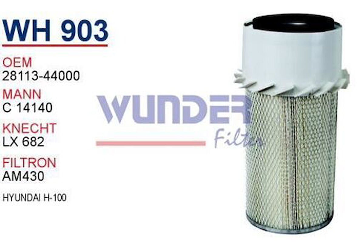 Wunder WH903 Hava Filtresi H100 L300 Pervaneli Fn0001 C14179 MRMOEM-1084110