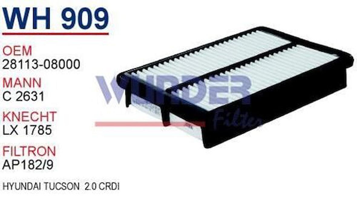 Wunder WH909 Hava Filtresi Tucson Sportage C2631 Fn0217 MRMOEM-1084125