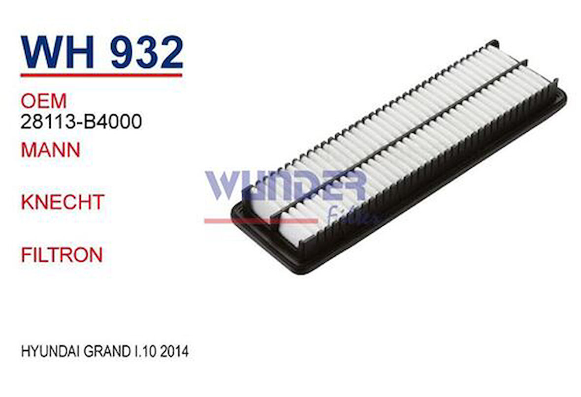 Wunder WH932 Hava Filtresi Hyundai Grand i10 2014 28113-B4000 Fn3125 MRMOEM-1084177