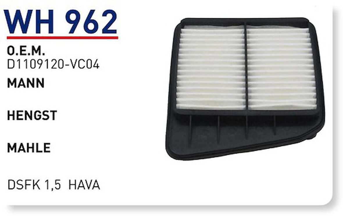 Wunder Wh962 Hava Filtresi Dfsk 1.5 D1109120-Vc04