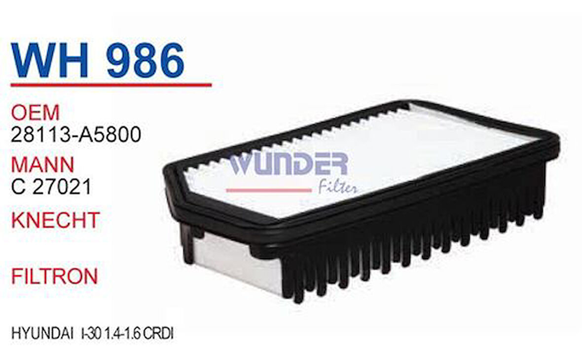 Wunder WH986 Hava Filtresi I30 Ceed Y.M 12-C27021 Fn0218 MRMOEM-1084257