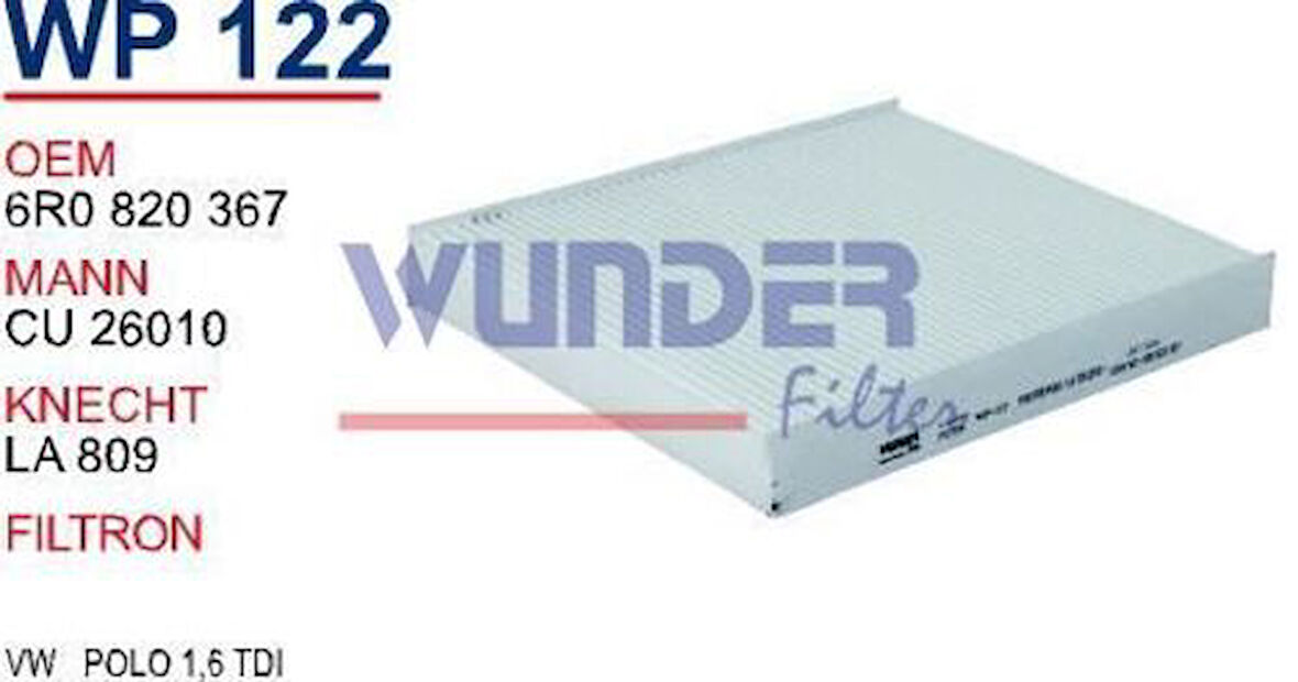 Wunder WP122 Polen Filtresi Polo 09-Cu26010 Fn8312 MRMOEM-1084330