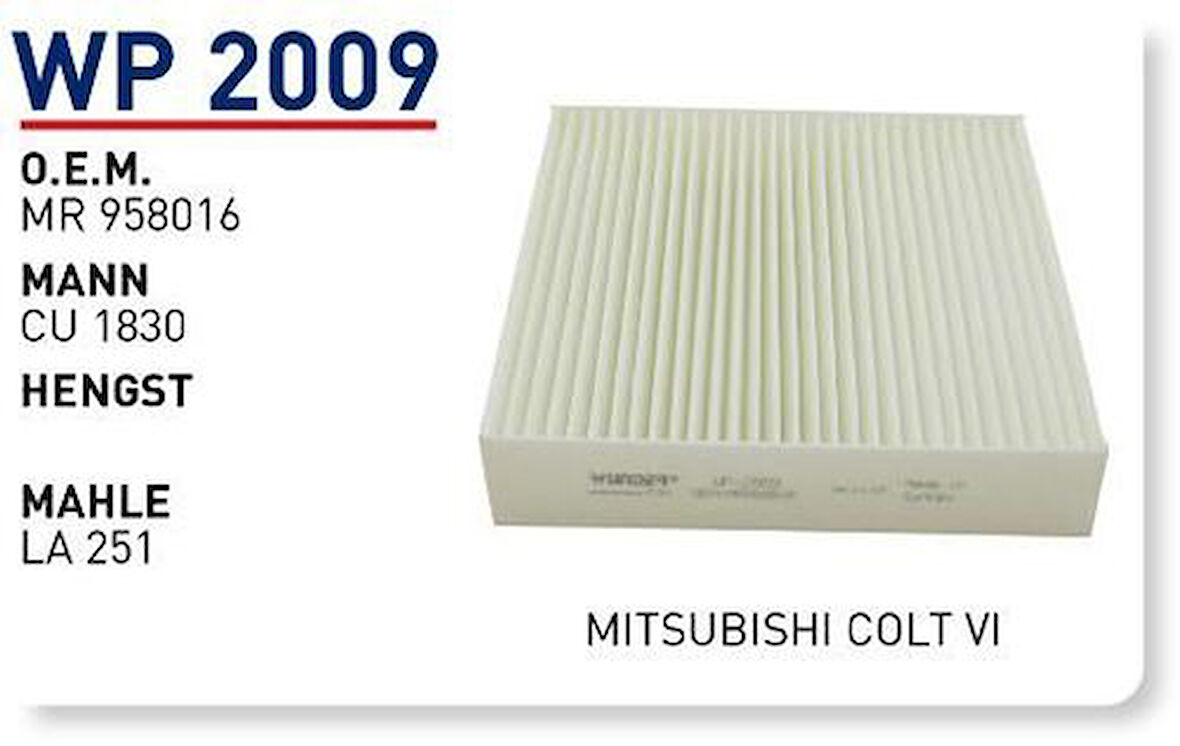 Wunder WP2009 Polen Filtresi Mitsubishi Colt VI MRMOEM-1084361