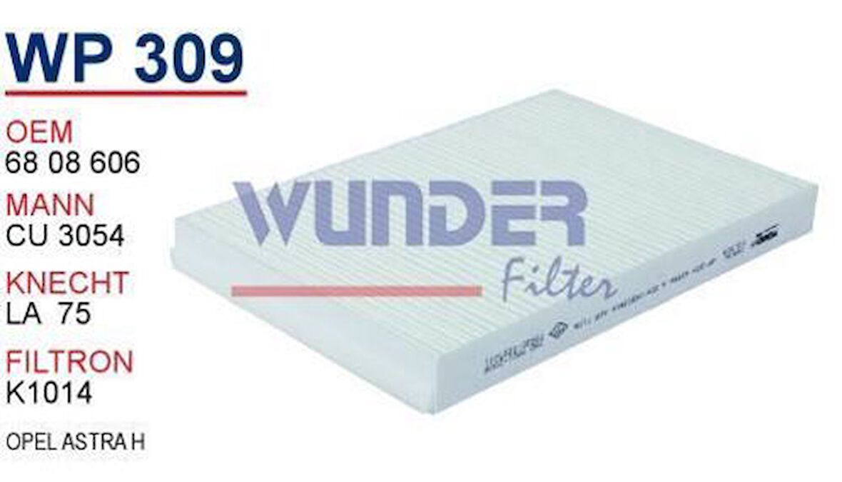 Wunder WP309 Polen Filtresi Opel Astra G H-Zafira A-Cu3054 MRMOEM-1084463