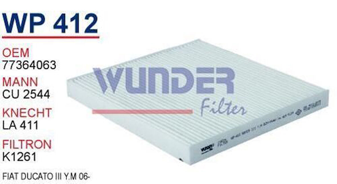 Wunder WP412 Polen Filtresi Ducato III Boxer III Jumper III 06-Cu2544 MRMOEM-1084527