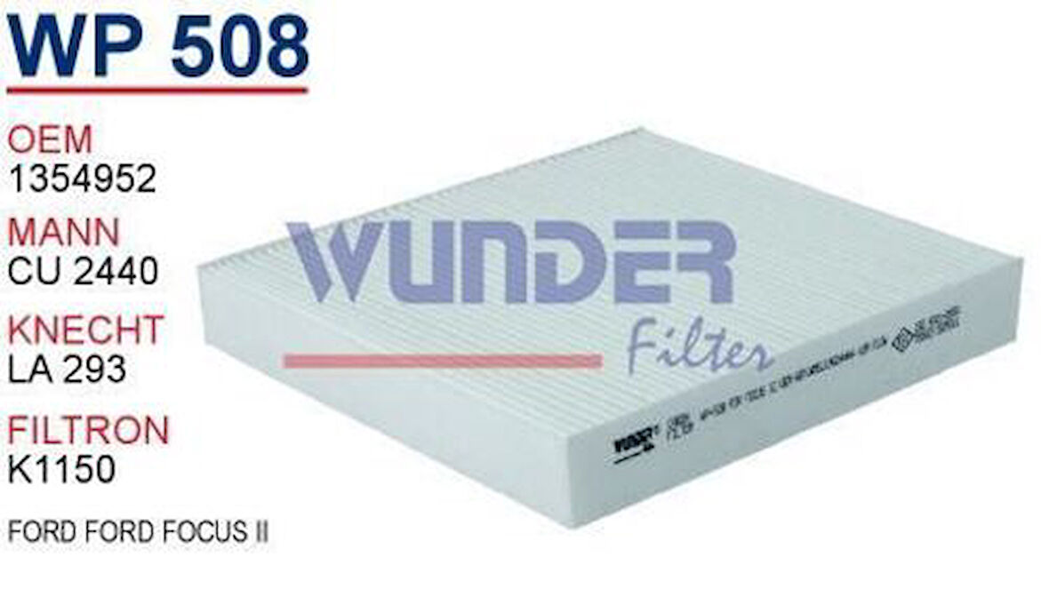 Wunder WP508 Hava Filtresi Polen Filtresi Ford Focus II-C Max Cu2440 MRMOEM-1084560