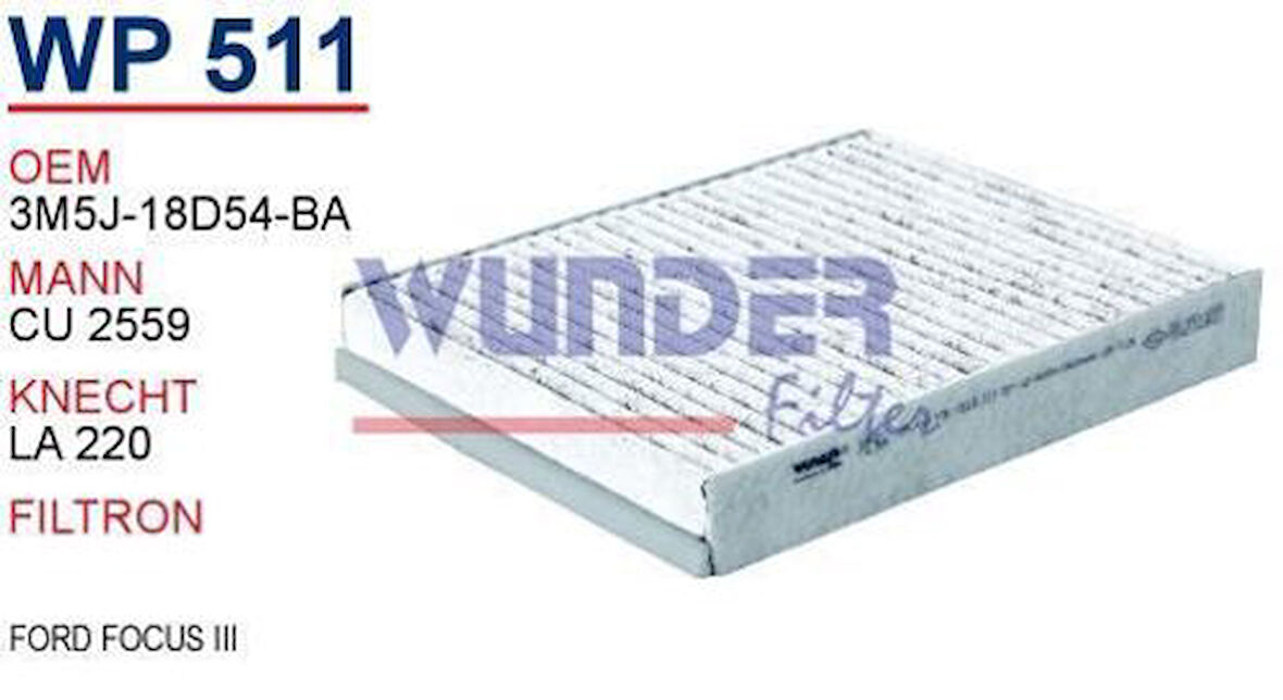 Wunder WP511 Polen Filtresi Ford Focus III Cu25007 MRMOEM-1084566