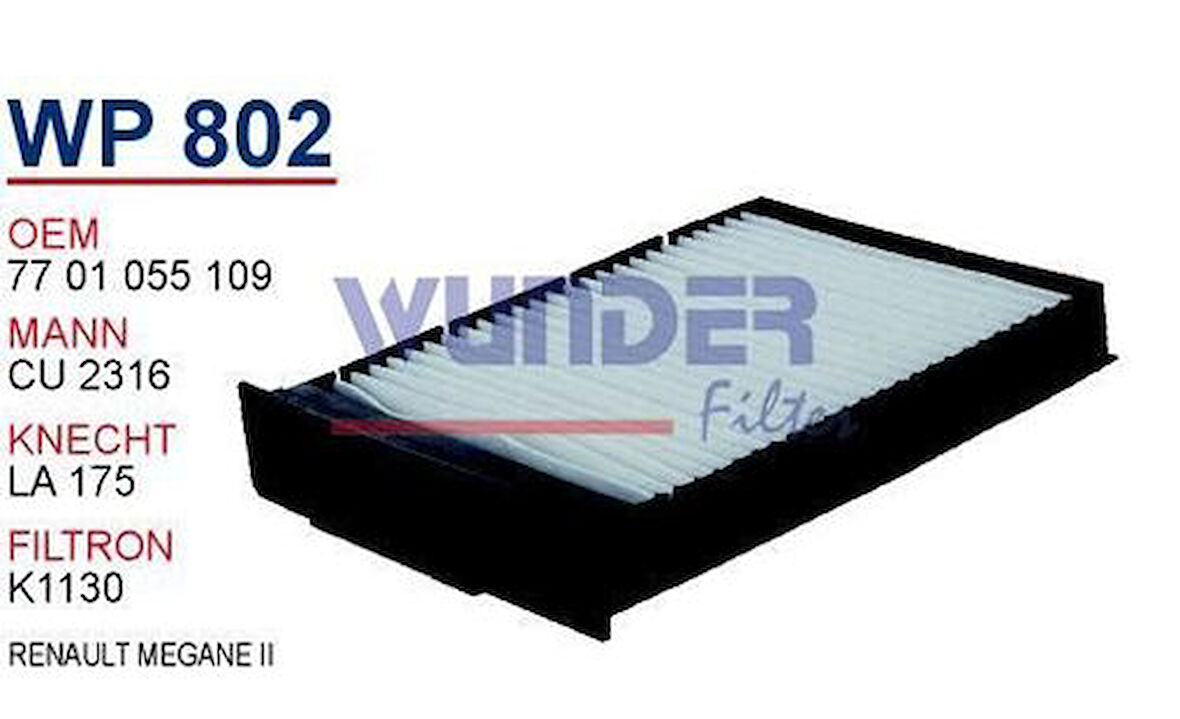 Wunder WP802 Polen Filtresi Megane II Cu2316 Fn0110 MRMOEM-1084660