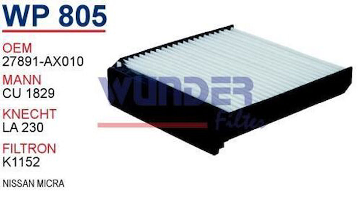 Wunder WP805 Polen Filtresi Nissan Micra Fn0107 MRMOEM-1084666