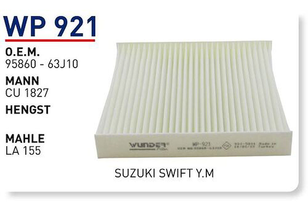 Wunder WP921 Polen Filtresi Fiat Sedici La155 Cu1827 MRMOEM-1084796