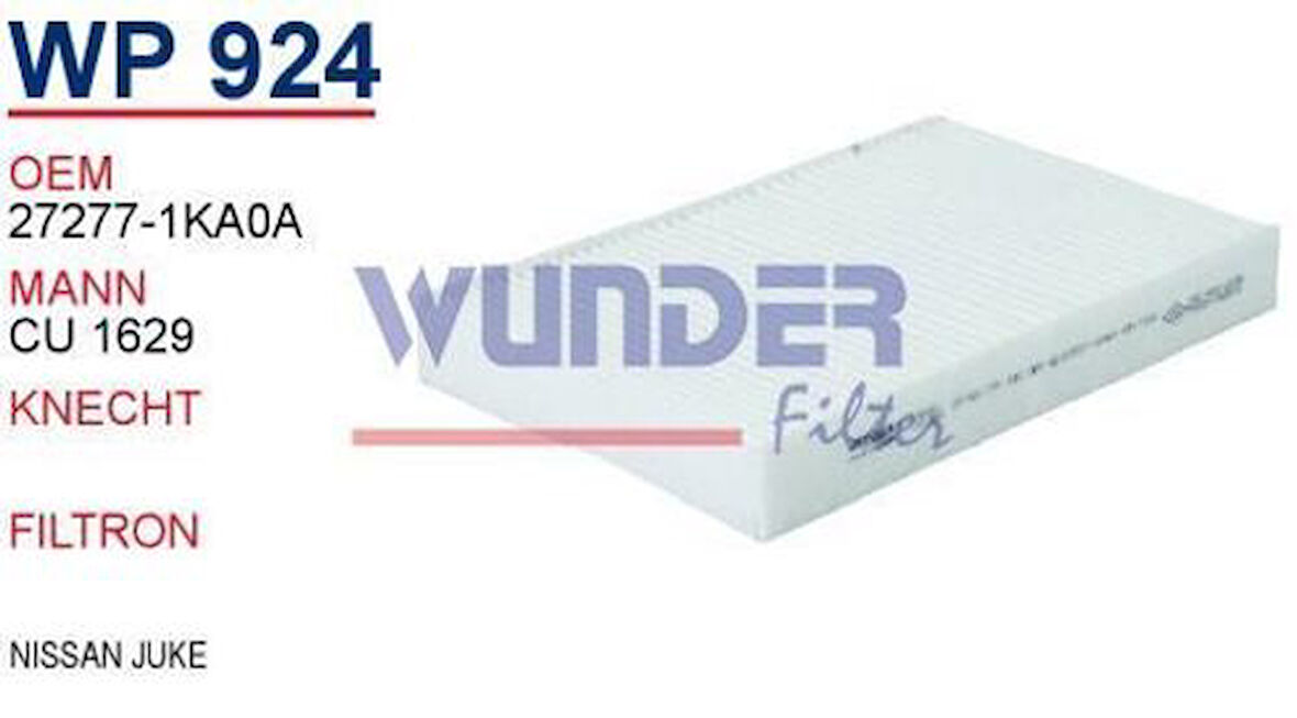 Wunder WP924 Polen Filtresi Nissan Juke 1.5 DCI Cu1629 MRMOEM-1084801