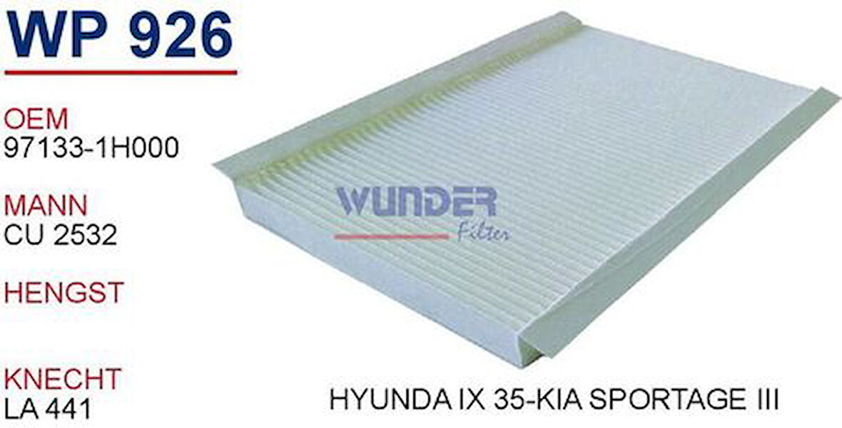 Wunder WP926 Polen Filtresi Kia Ceed Cu2532 MRMOEM-1084805