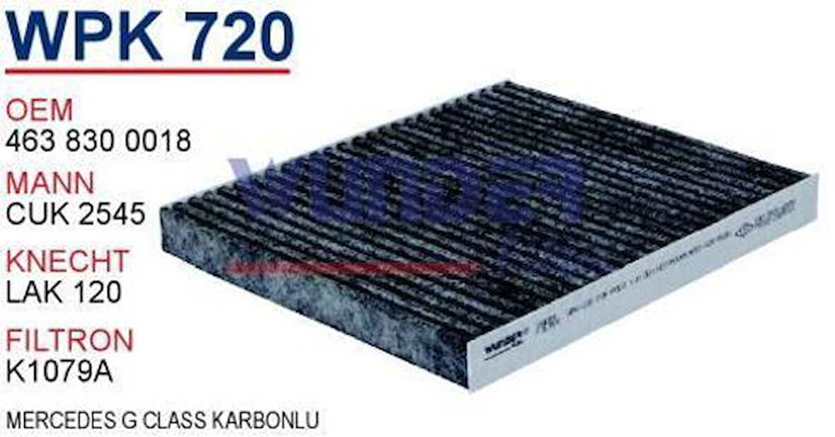 Wunder WPK720 Polen Filtresi Karbonlu Mercedes G Klasse(W 461 463) 89- MRMOEM-1085313