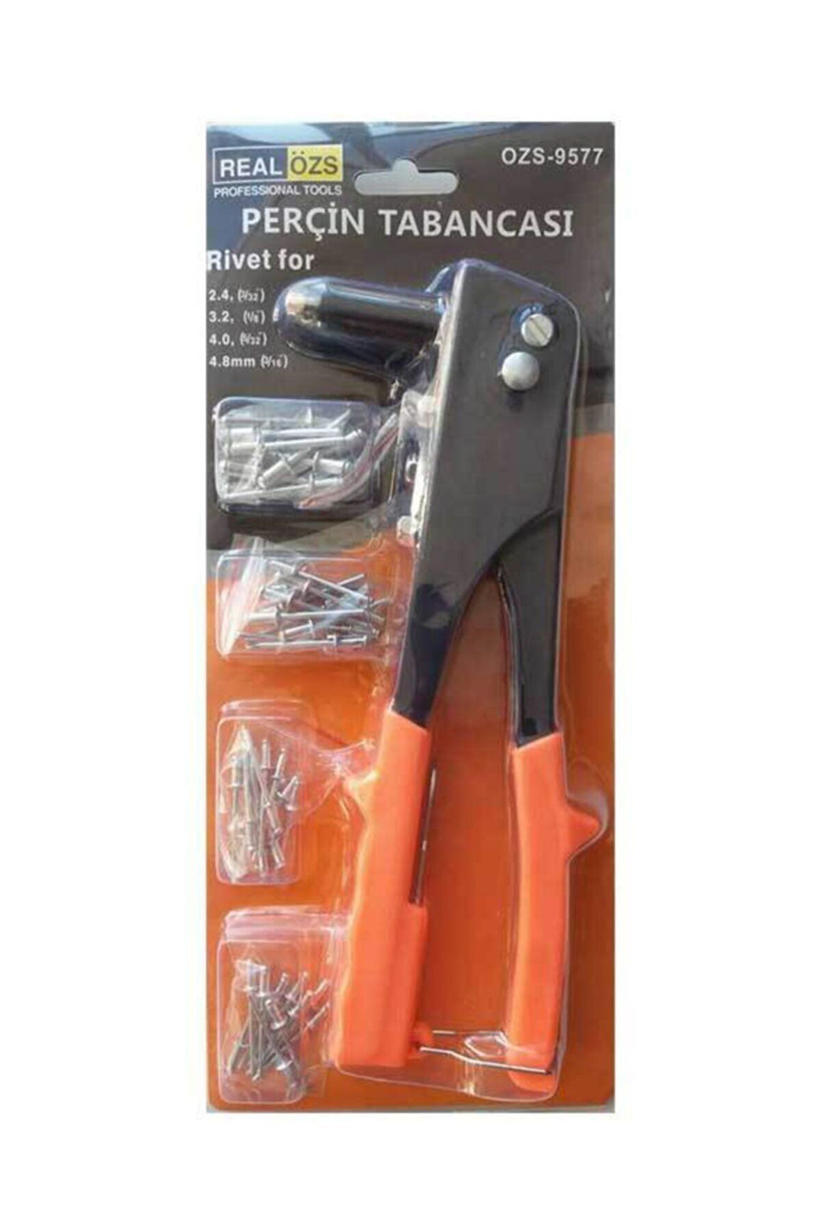 -9577 Profesyonel 240mm Perçin Tabancası 40 Adet Perçinli