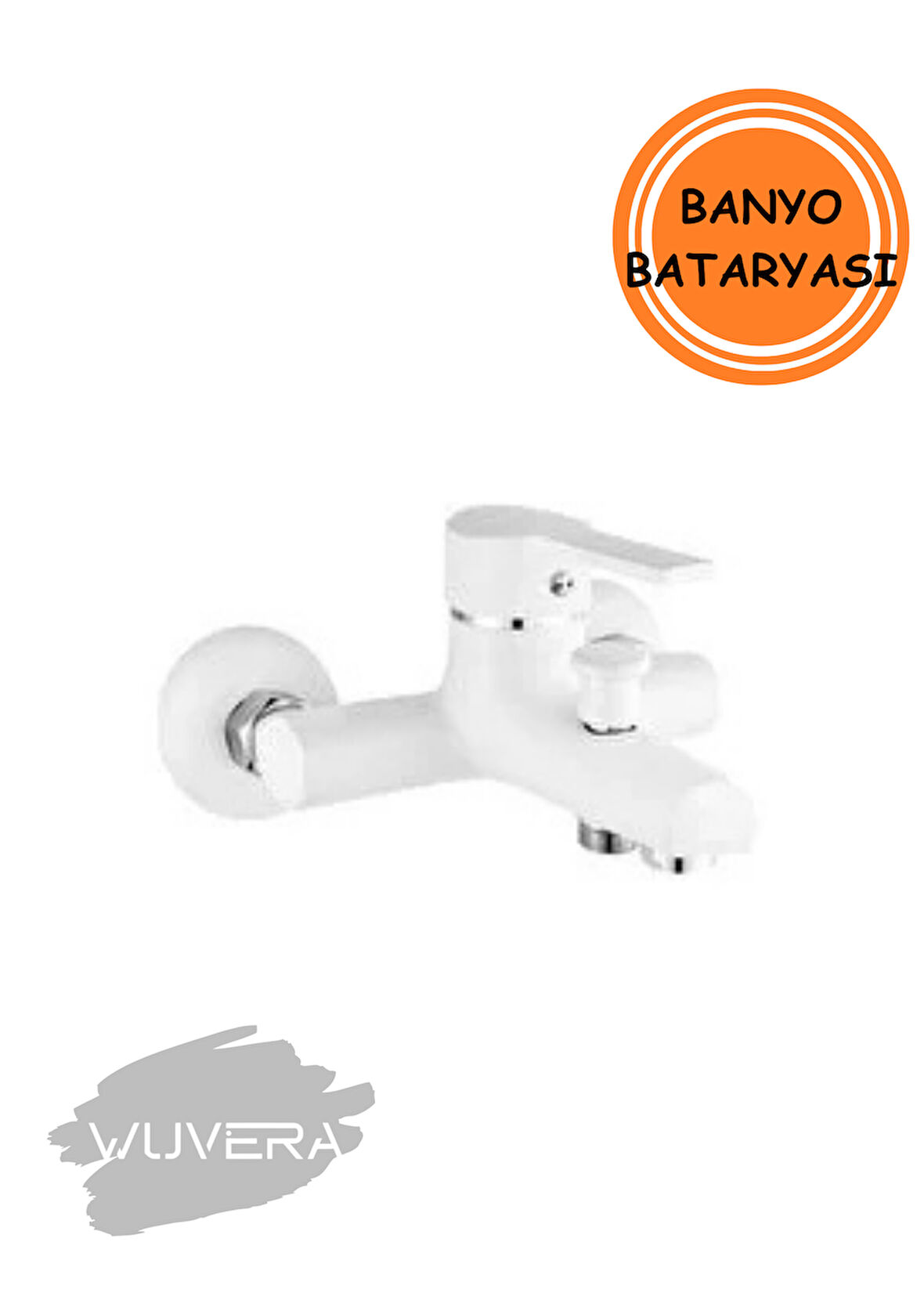 Wuvera Beyaz Lüks Delta Banyo Bataryası – Çift Girişli, Mix (Aç-Kapa), Şık ve Dayanıklı