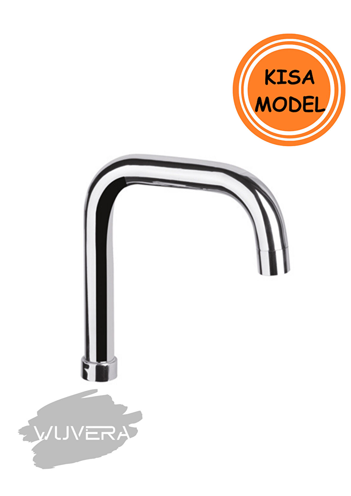 Wuvera L Boru Eviye Musluk Başlığı – Krom Kaplama, Sızdırmaz, Aç-Kapa Uyumlu UZUN TİP