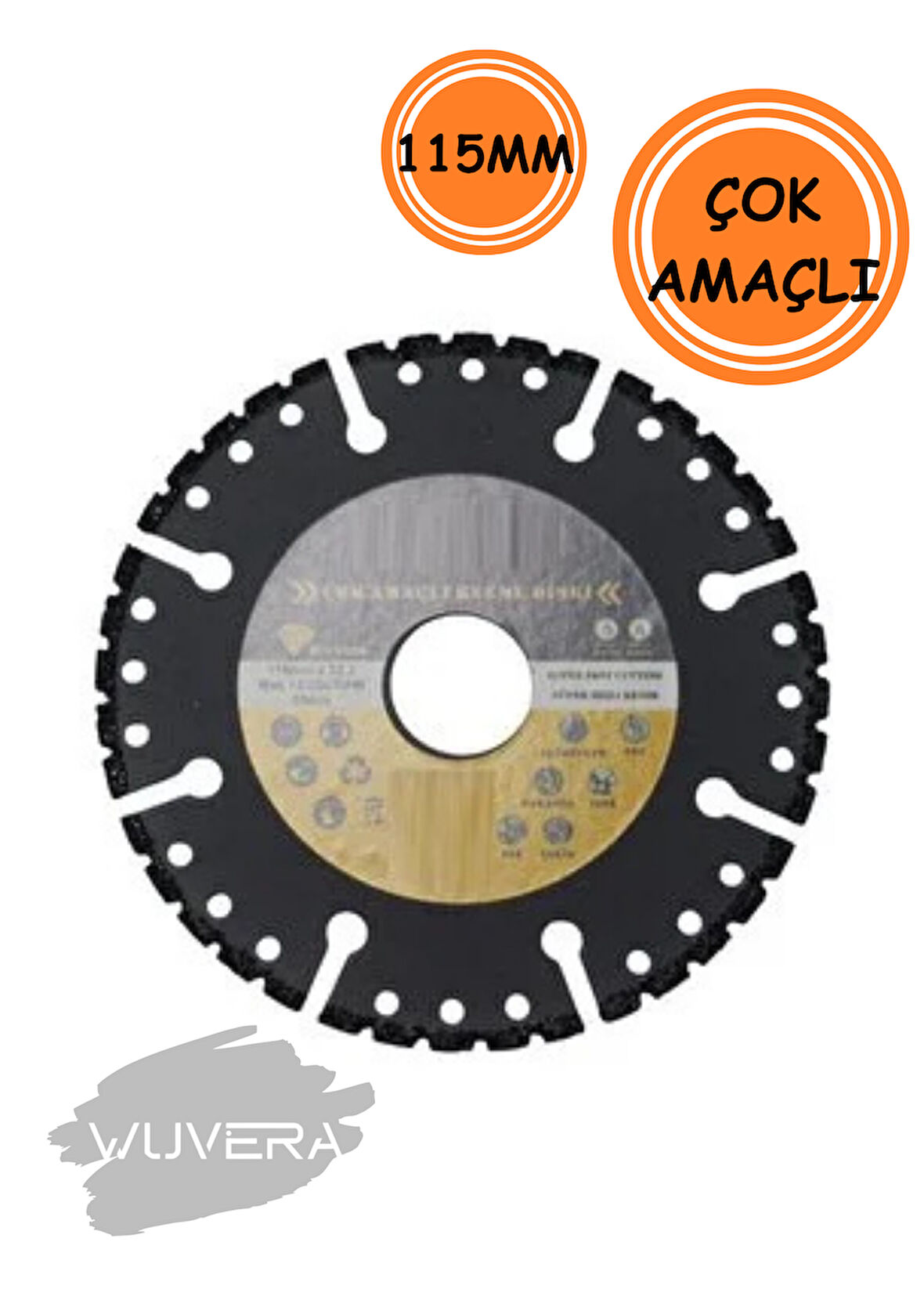 Wuvera Çok Amaçlı 115 mm Kesici Disk – Metalden Plastiğe Geniş Yüzeyler İçin Keskin ve Dayanıklı Kesim Diski