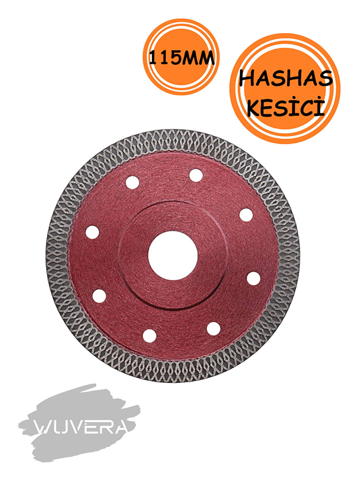 Wuvera 115 mm Seramik Mermer Fayans Kesici – İnce ve Pürüzsüz Kesim Diski