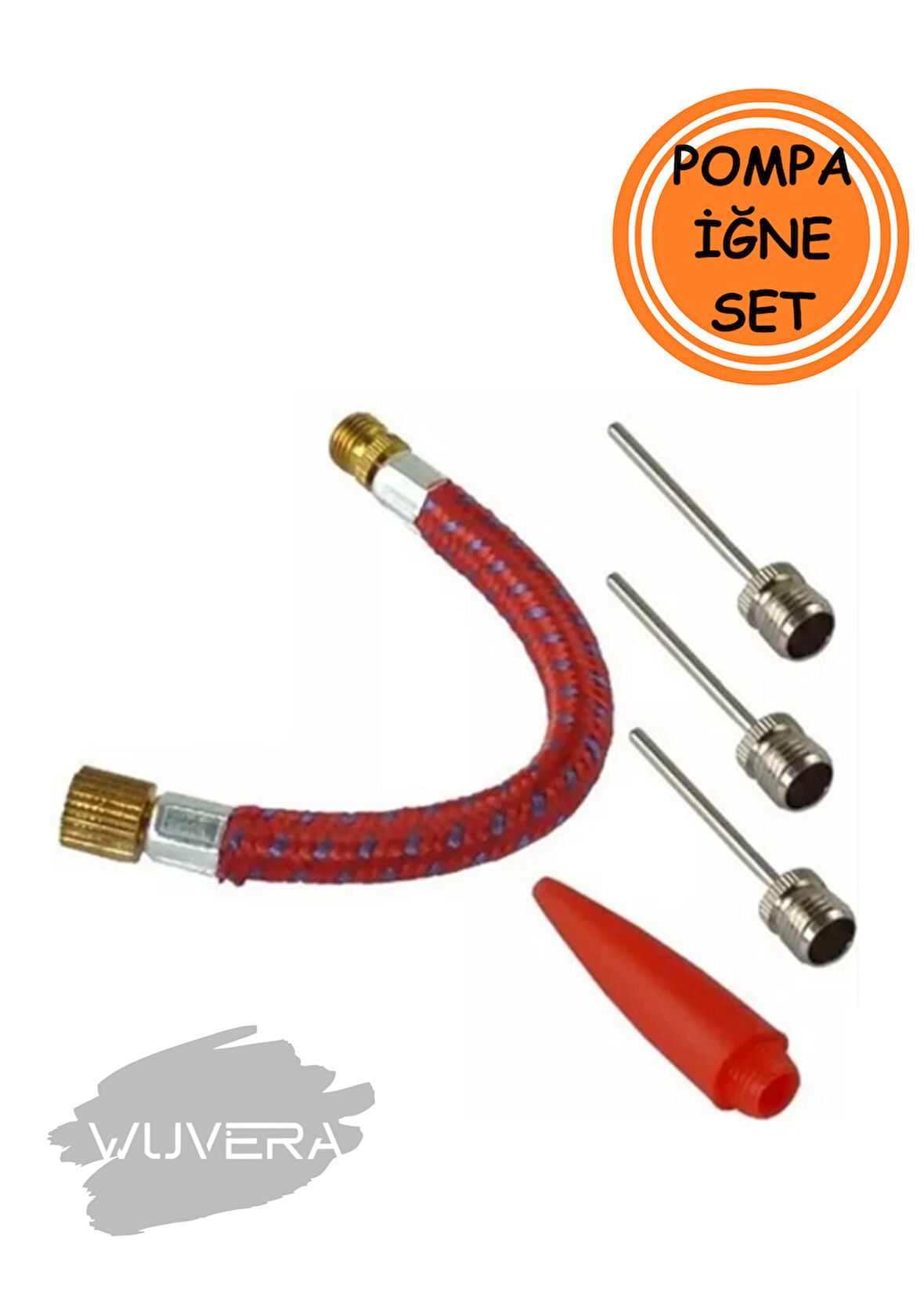 Wuvera 5 Parça Pompa İğne Seti – Top ve Balon Şişirme İçin Pratik Aksesuar