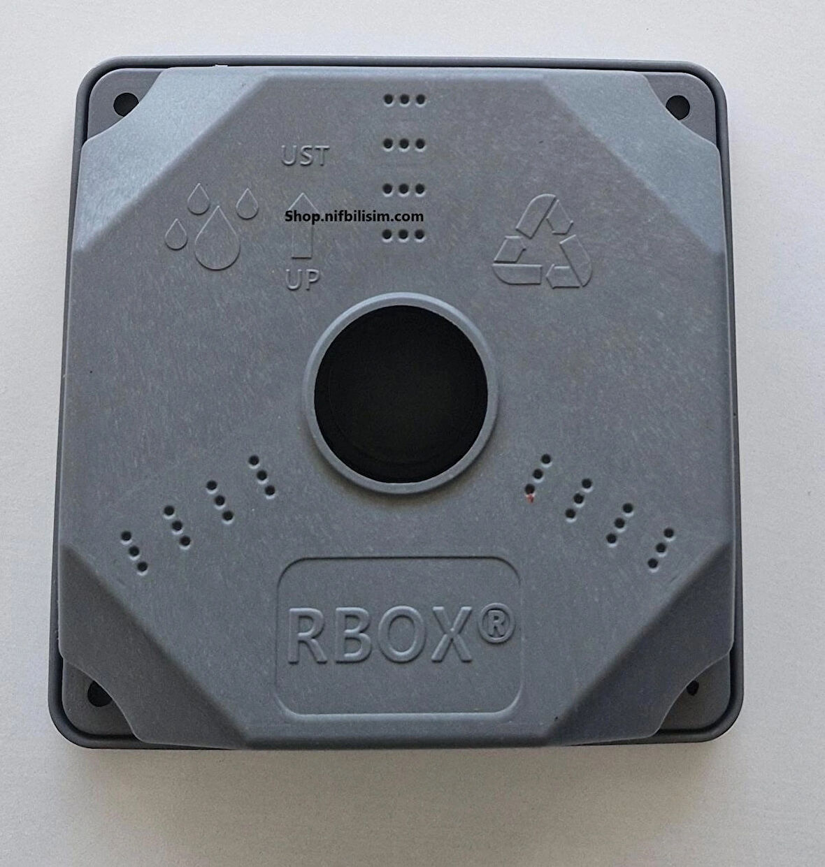 RBOX WX8 Juncition Duvar Buatı Kamera Montaj Buat Muhafaza Kutusu Taban Dahil Büyük Boy Koyu Gri