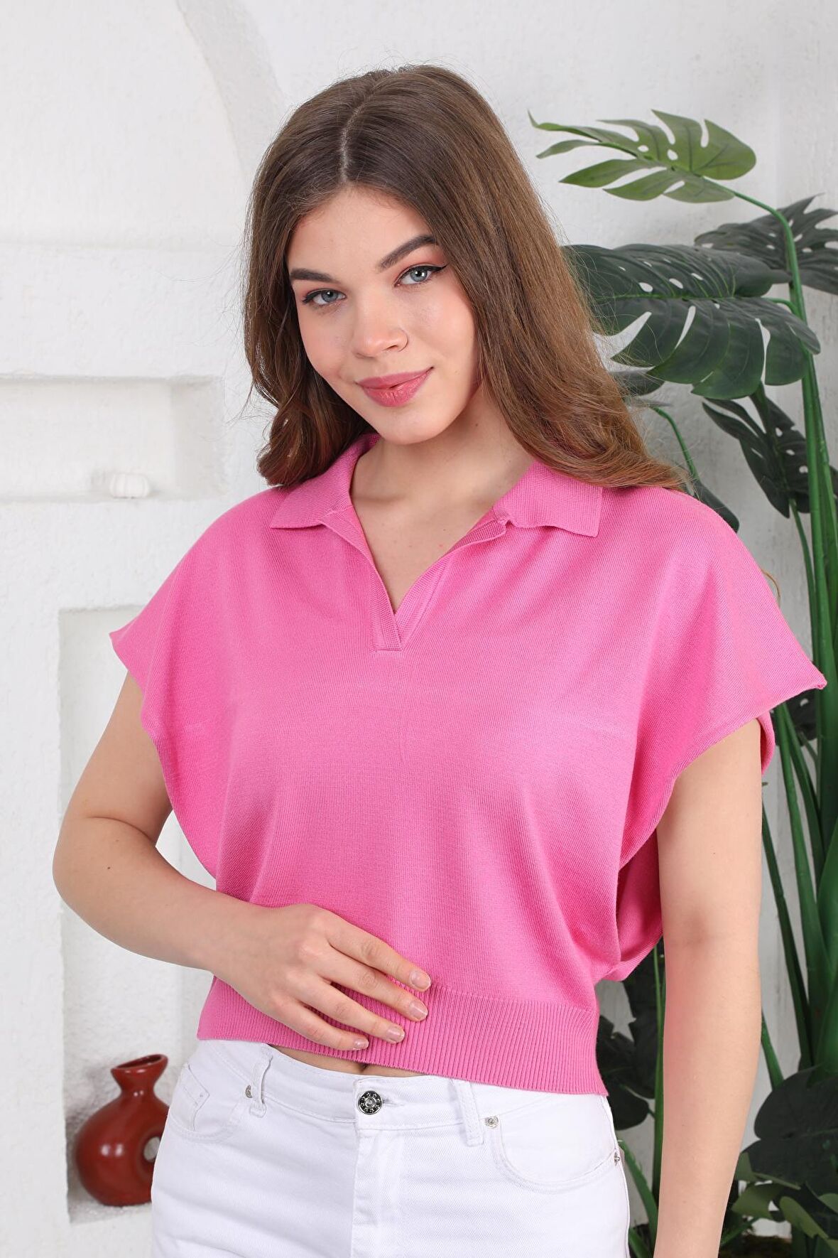 POLO YAKA TRİKO BLUZ