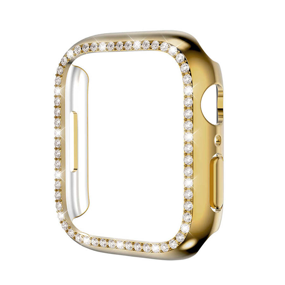 Apple Watch 44mm Saat Ekran Kasa Koruyucu Taşlı Lüxry ZRGard-05