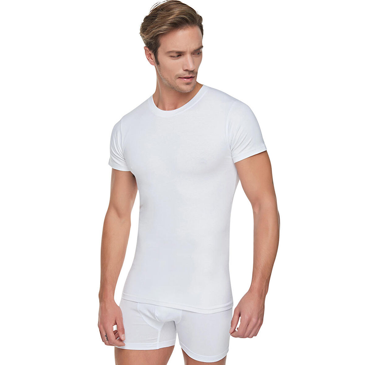 Tutku 6 Adet Beyaz Sıfır Yaka Atlet