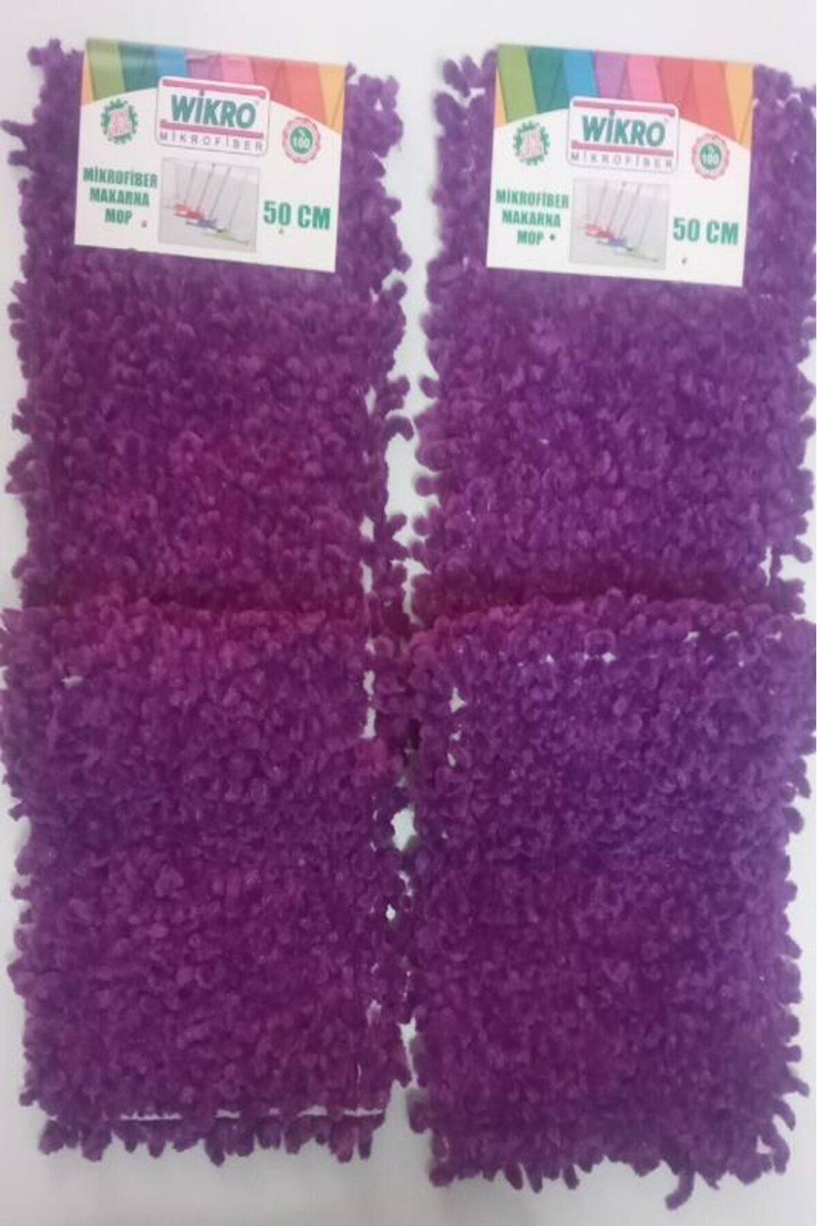 Wikro 3 Adet Mikrofiber Makarna Mop 50 Cm