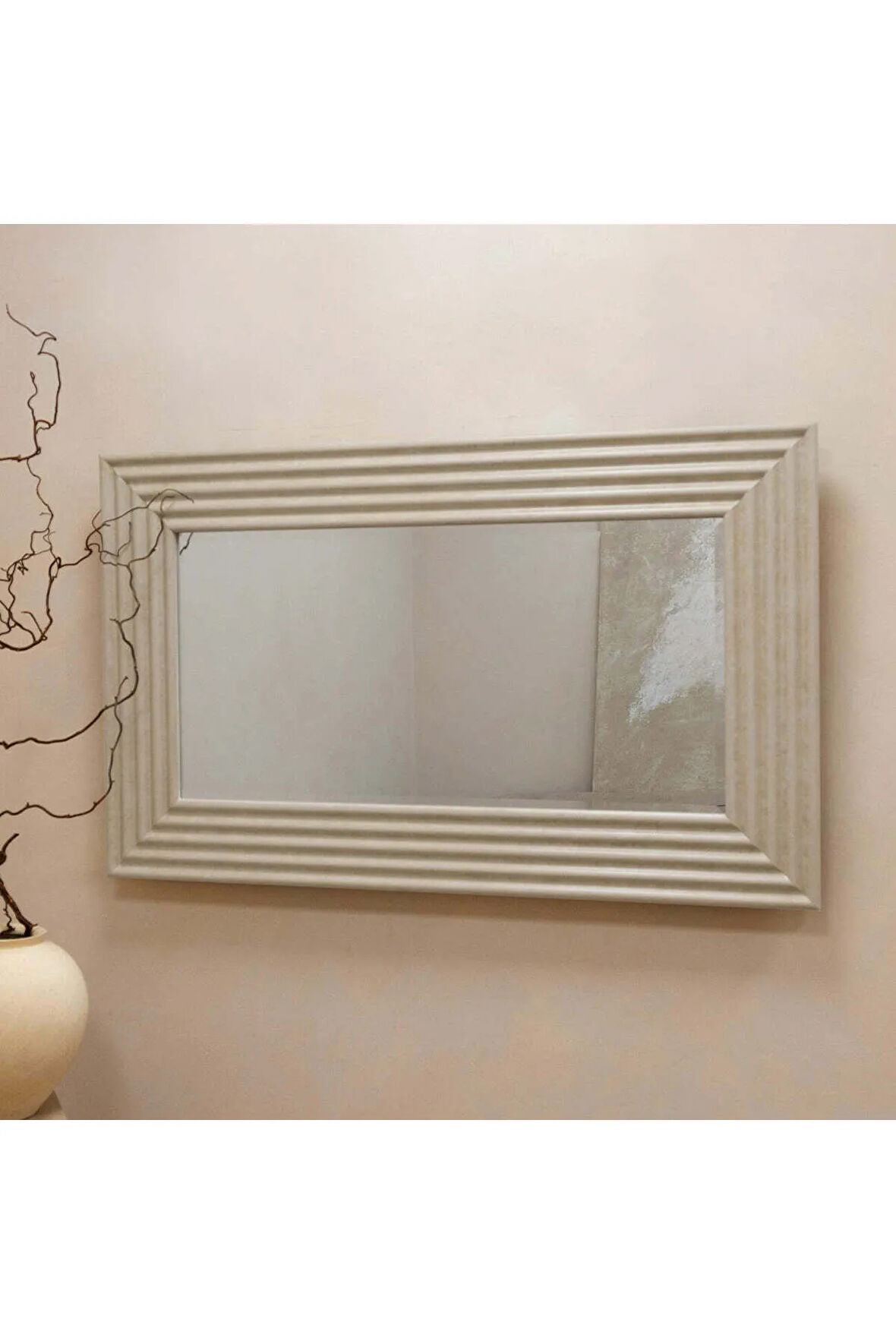 130x80 cm Oluklu Dekoratif Konsol Üstü Ayna