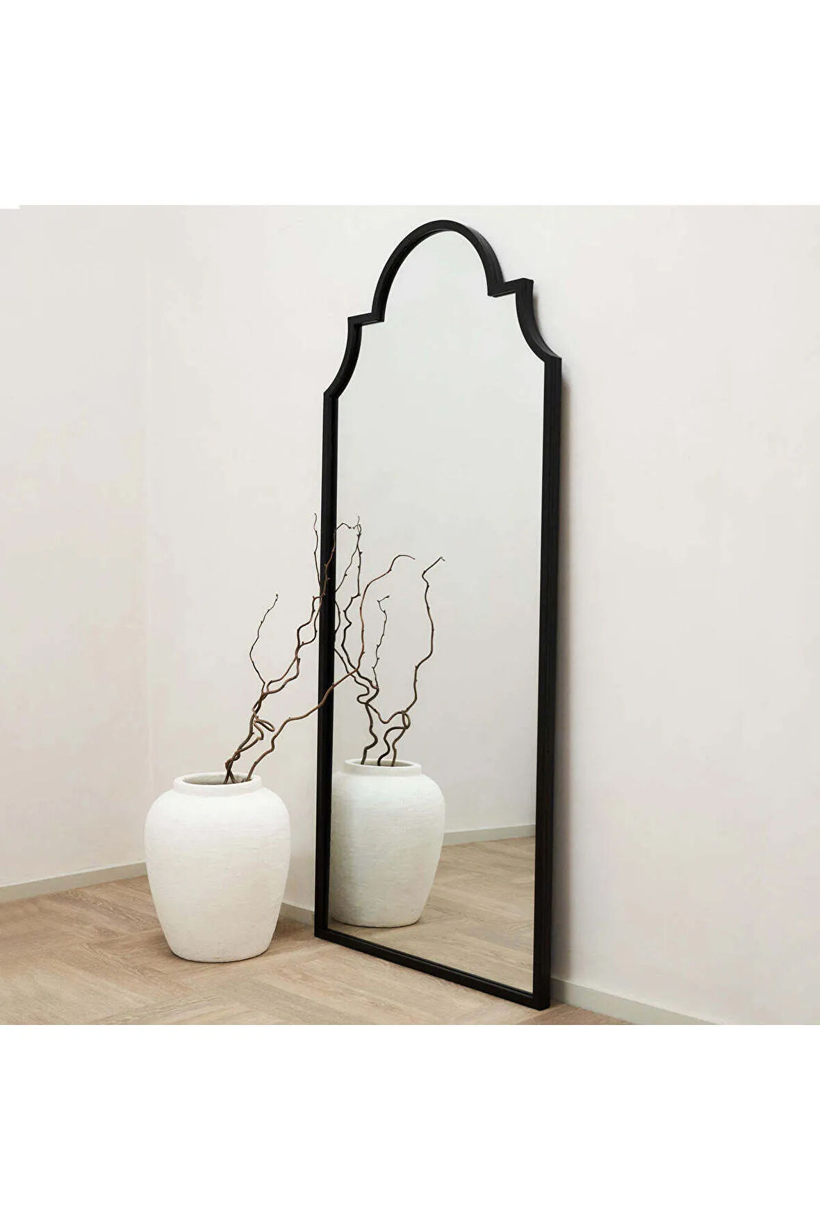 170x60 cm Doğal Ahşap Etnik Boy Aynası - Dekoratif Etnik Boy Aynası